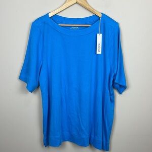NWT Chico's | The Ultimate Tee; Chico's Size 4; US Size XXL; Blue